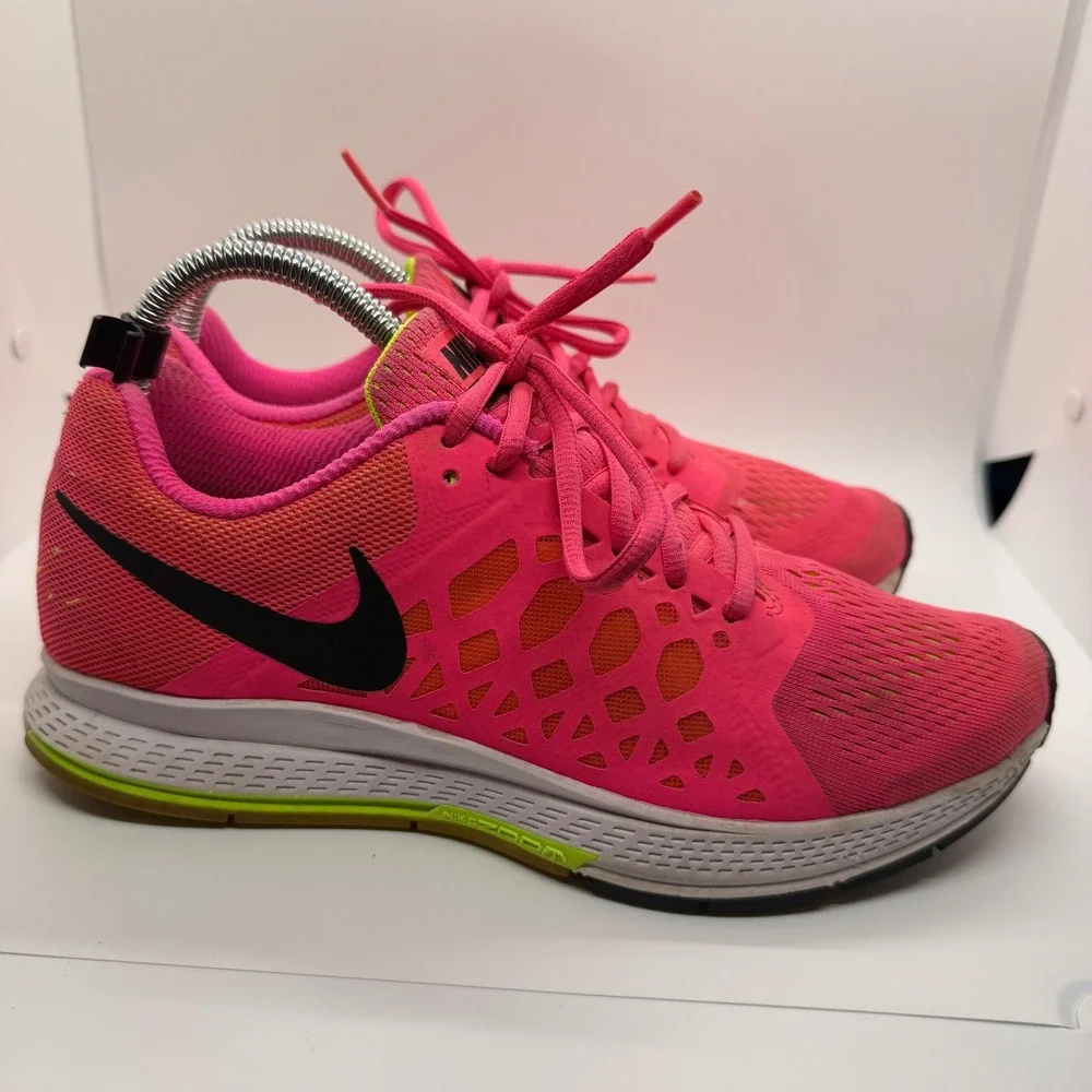 Nike‎ Zoom Pink Orange Mesh Running Athletic Shoes Women's Size 8.5 Jog Sneaker - Picture 7 of 11